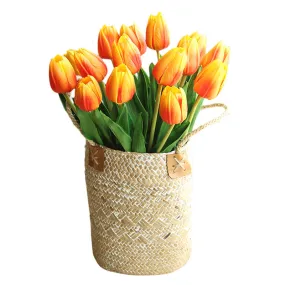 10PCs Pu Tulip Artificial Fake Flower Plants Home Decoration Wedding Bouquet