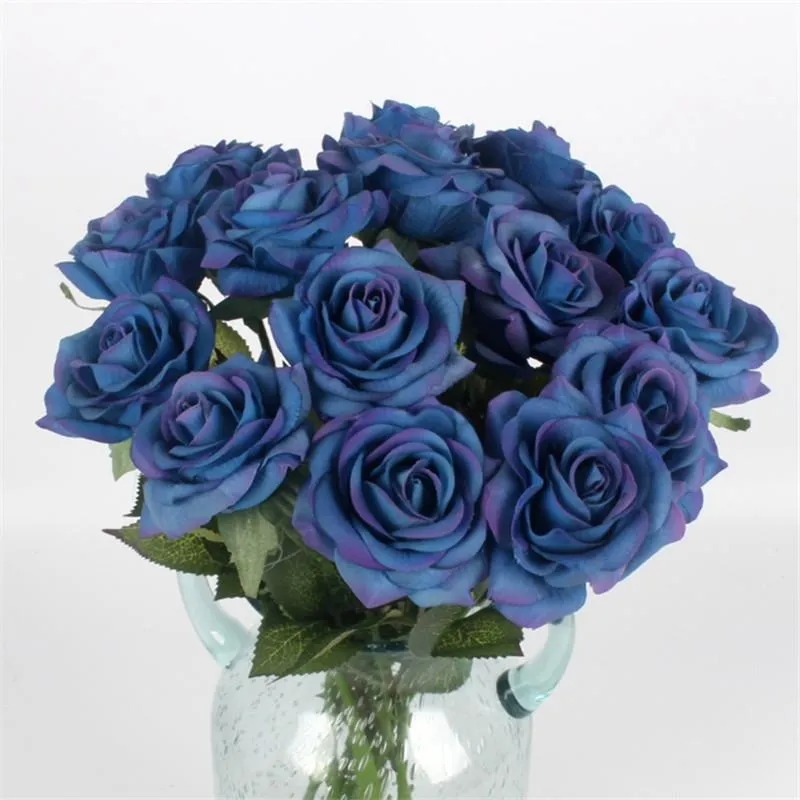 11pcs Artificial Realistic Rose Bouquet