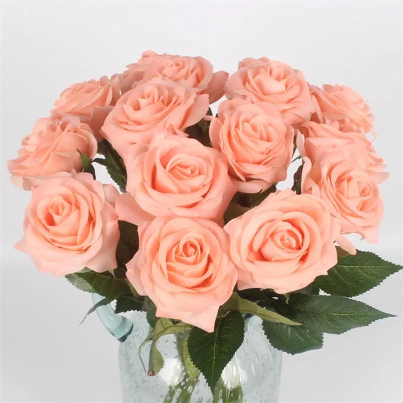 11pcs Artificial Realistic Rose Bouquet