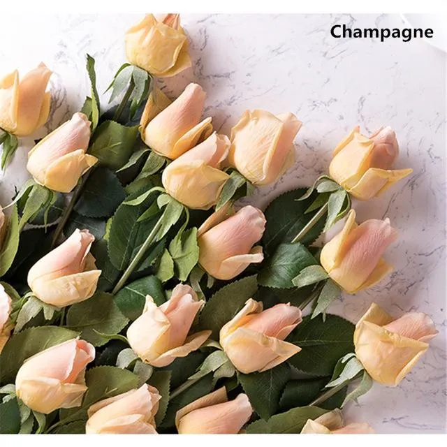 11pcs Artificial Realistic Rose Bouquet