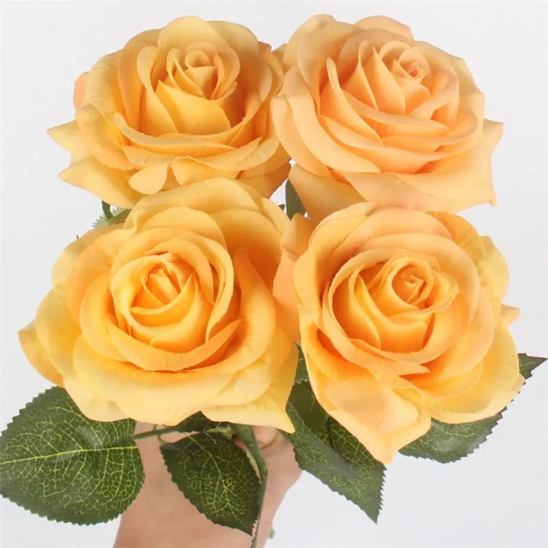 11pcs Artificial Realistic Rose Bouquet