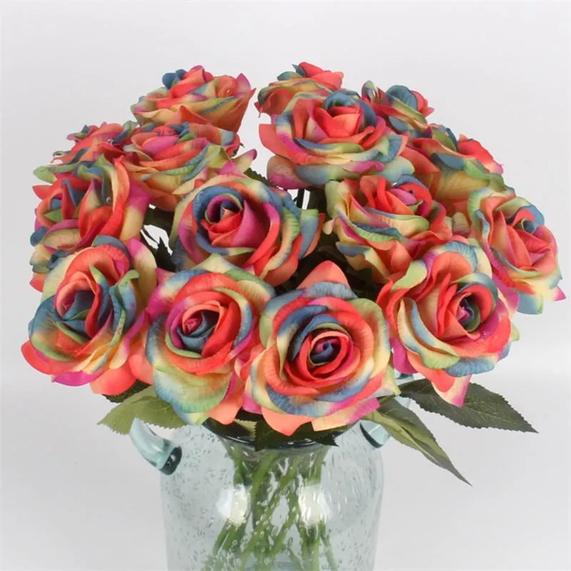 11pcs Artificial Realistic Rose Bouquet