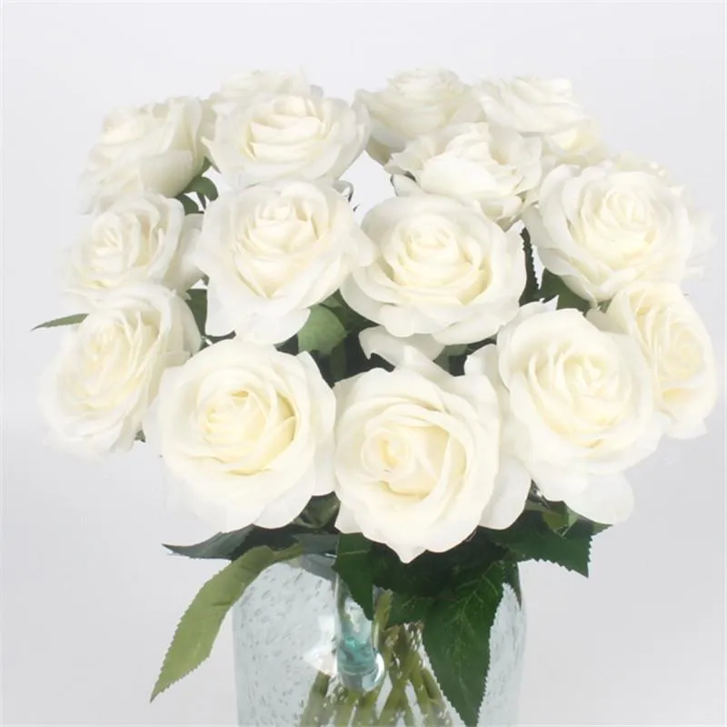 11pcs Artificial Realistic Rose Bouquet