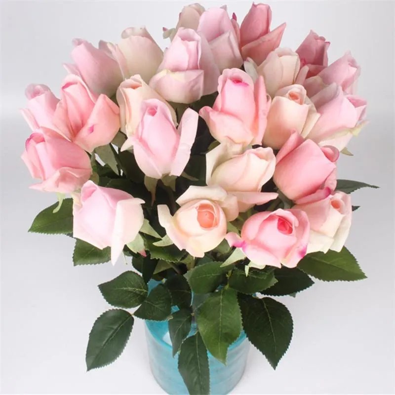 11pcs Artificial Realistic Rose Bouquet