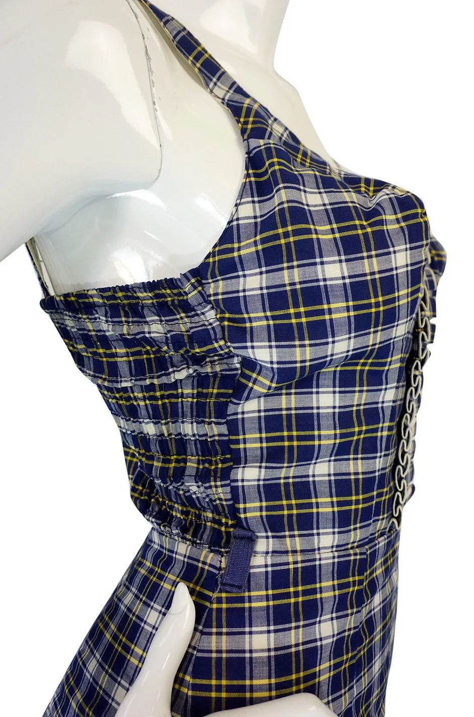 1950s Ruffled Plaid Catalina Swimsuit