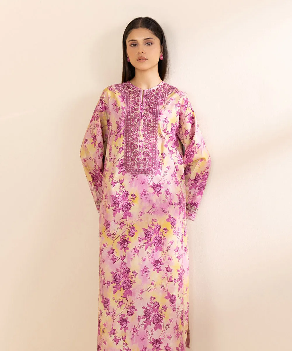 2 Piece - Embroidered Cotton Viscose Suit