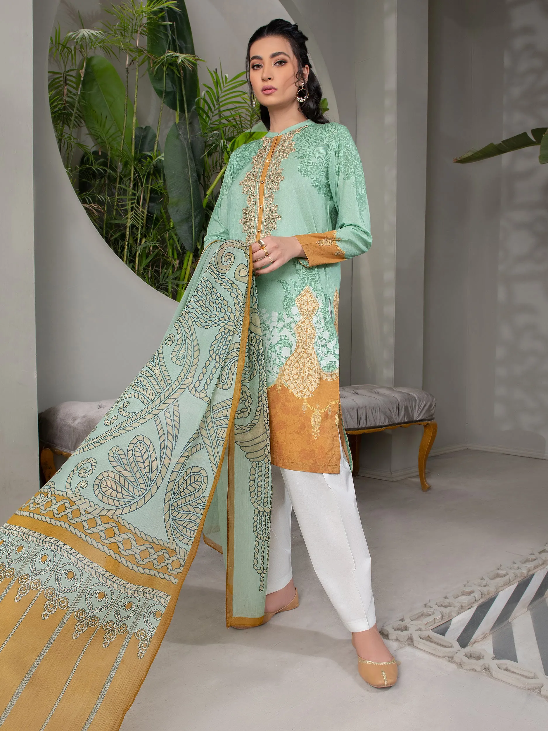 2 Piece Embroidered Lawn Suit