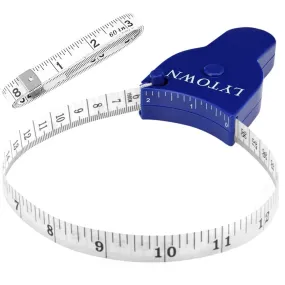 2PCS Body Measure Tape 60inch (150cm), Automatic Telescopic Tape Measure for Body Measurement & Weight Loss, Accurate Tape Measure for Tailor, Sewing, Fitness, Handcrafts, Clothes