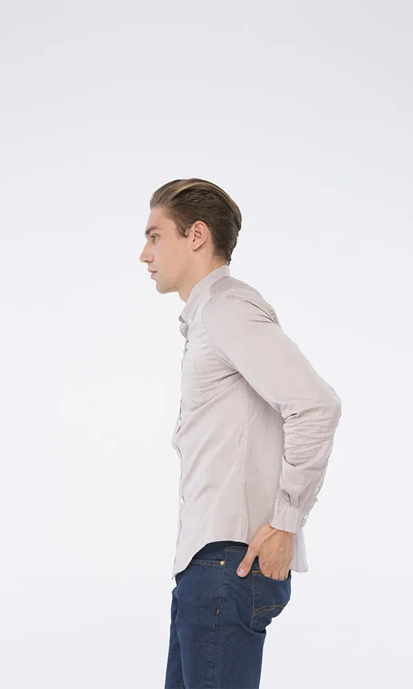 39415 Elegant Casual Beige Basic Shirt