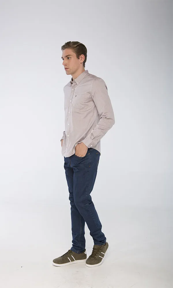 39415 Elegant Casual Beige Basic Shirt