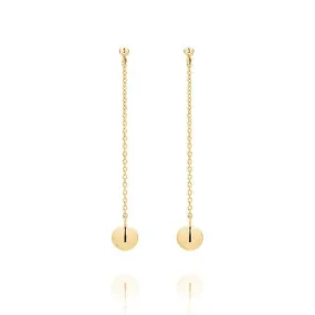 9ct Gold Long Chain Drop Earrings