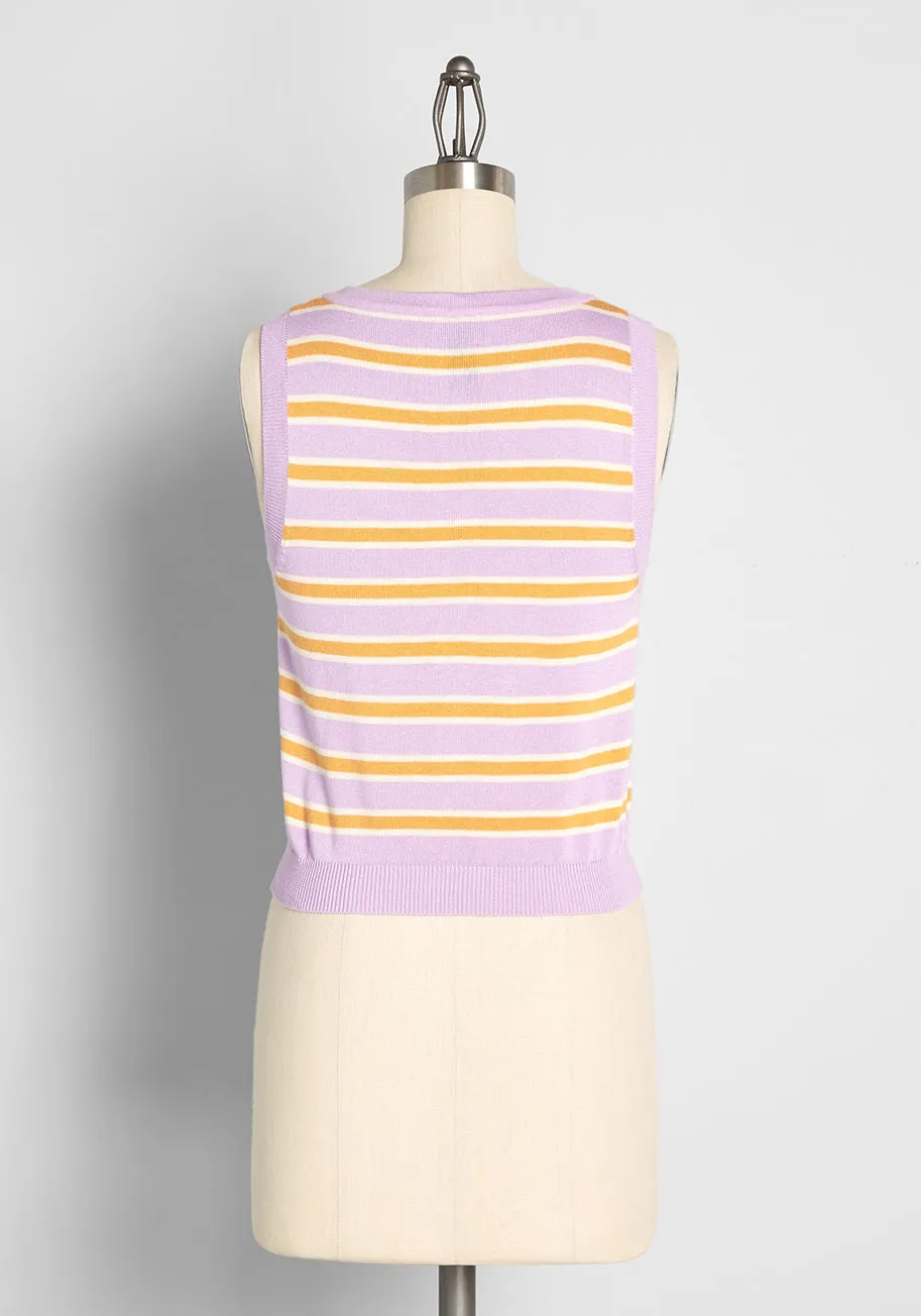 After-School Special Sleeveless Sweater Top