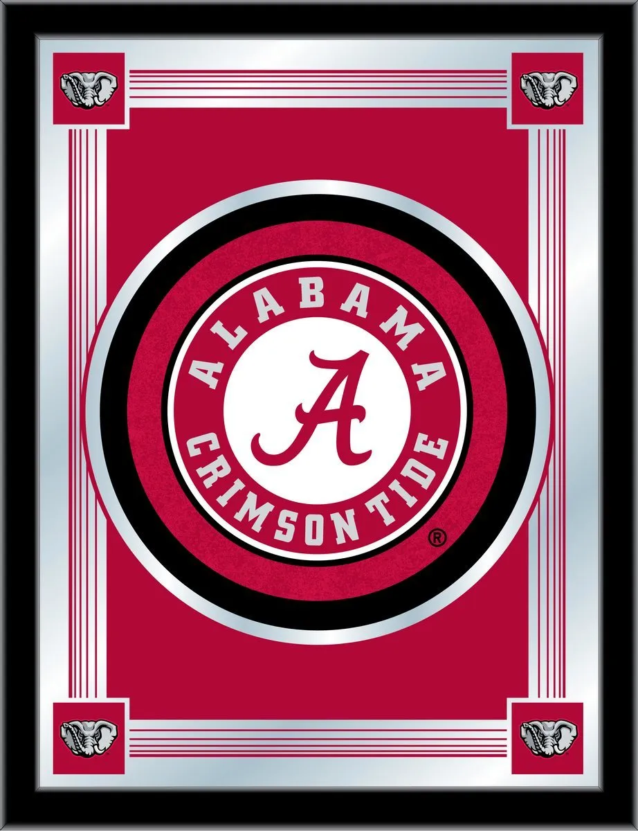 Alabama Crimson Tide Holland Bar Stool Co. Collector Red Logo Mirror (17" x 22")