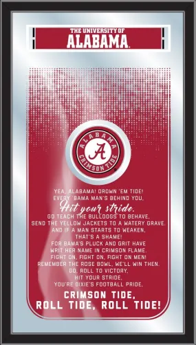 Alabama Crimson Tide Holland Bar Stool Co. Fight Song Mirror (26" x 15")