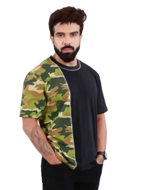 Alex Black Camo Printed Organic Bamboo T-Shirt (Pack Of 1)