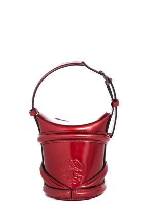 Alexander McQueen Red Curve Bucket Cross-Body Bag