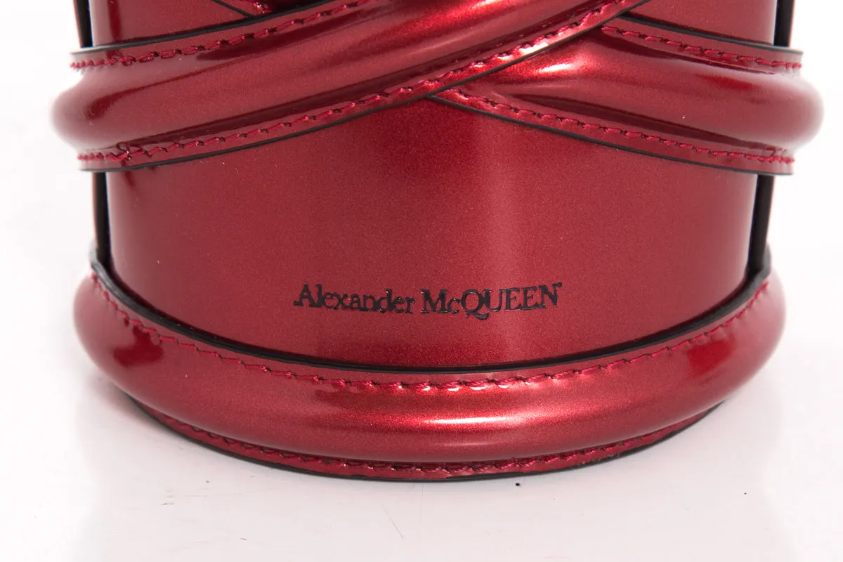 Alexander McQueen Red Curve Bucket Cross-Body Bag