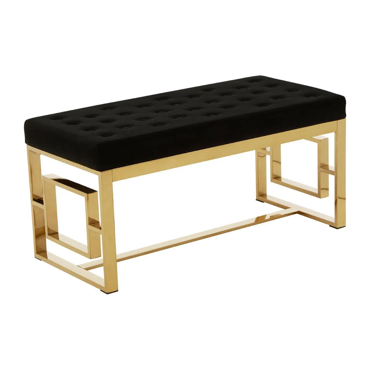 Allure Black Velvet Bench