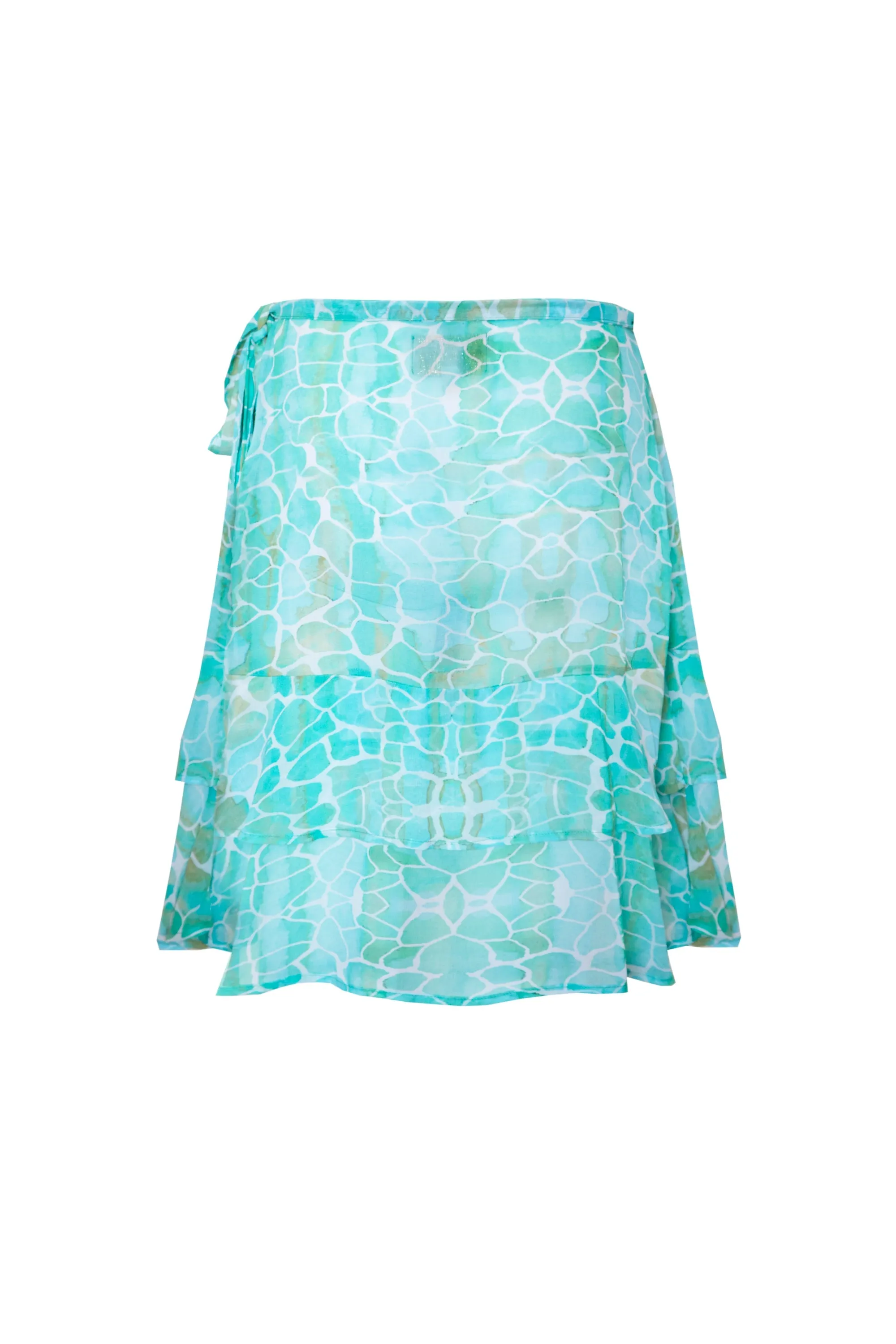 AQUA PEBBLES TAHITI WRAP SKIRT