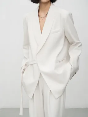 Asymmetric Buttoned Graceful Structured Blazer