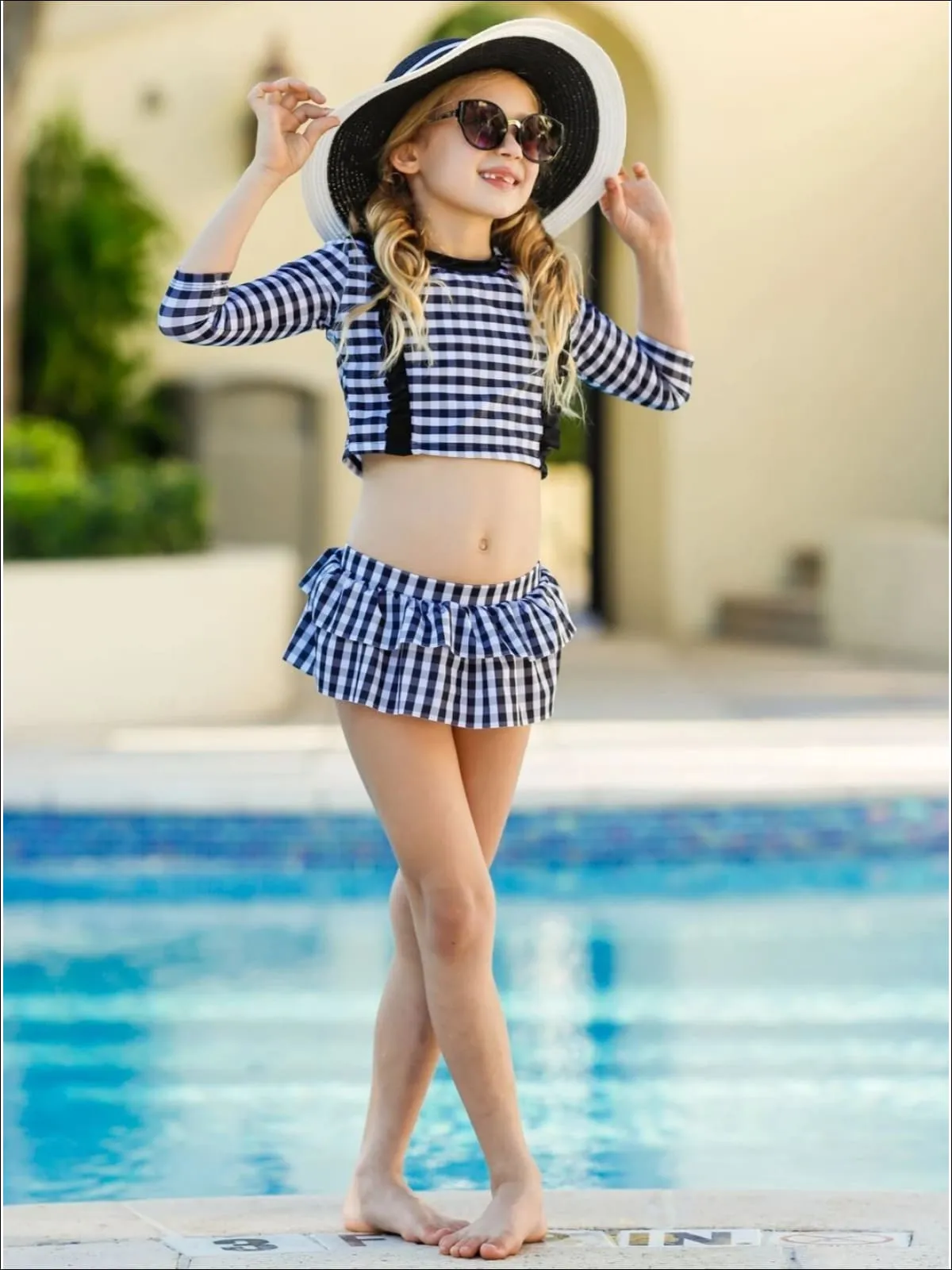 At The Pool Two Piece Skirted Swimsuit