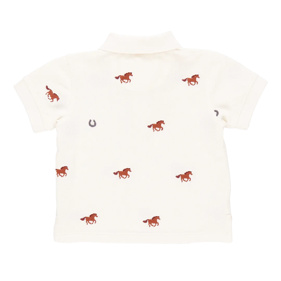 Baby Boys Alec Shirt - Lucky Horses Embroidery