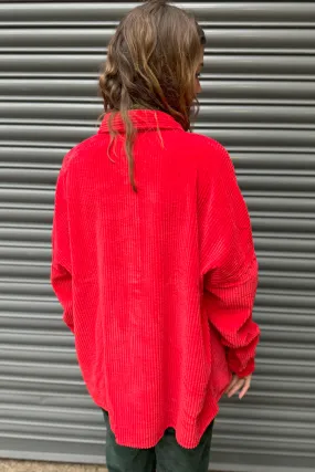 Bellerose Ginna Sanguine Red Corduroy Shirt