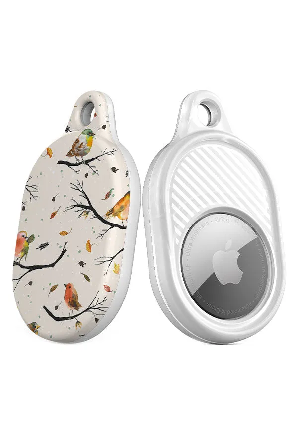 Bird Branches Autumn By Ninola Design AirTag Case (Beige)