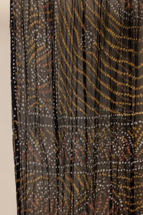 Black Bandhej Dupatta