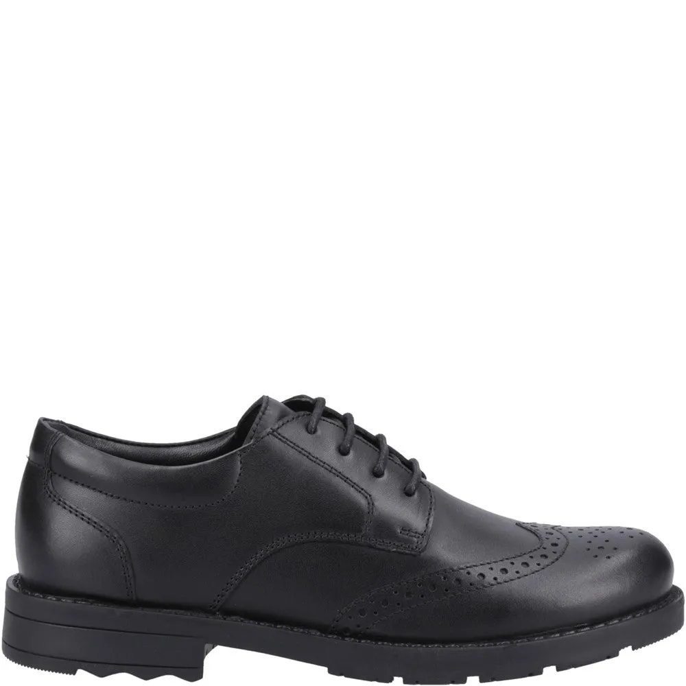 Black Brian Senior School Shoes