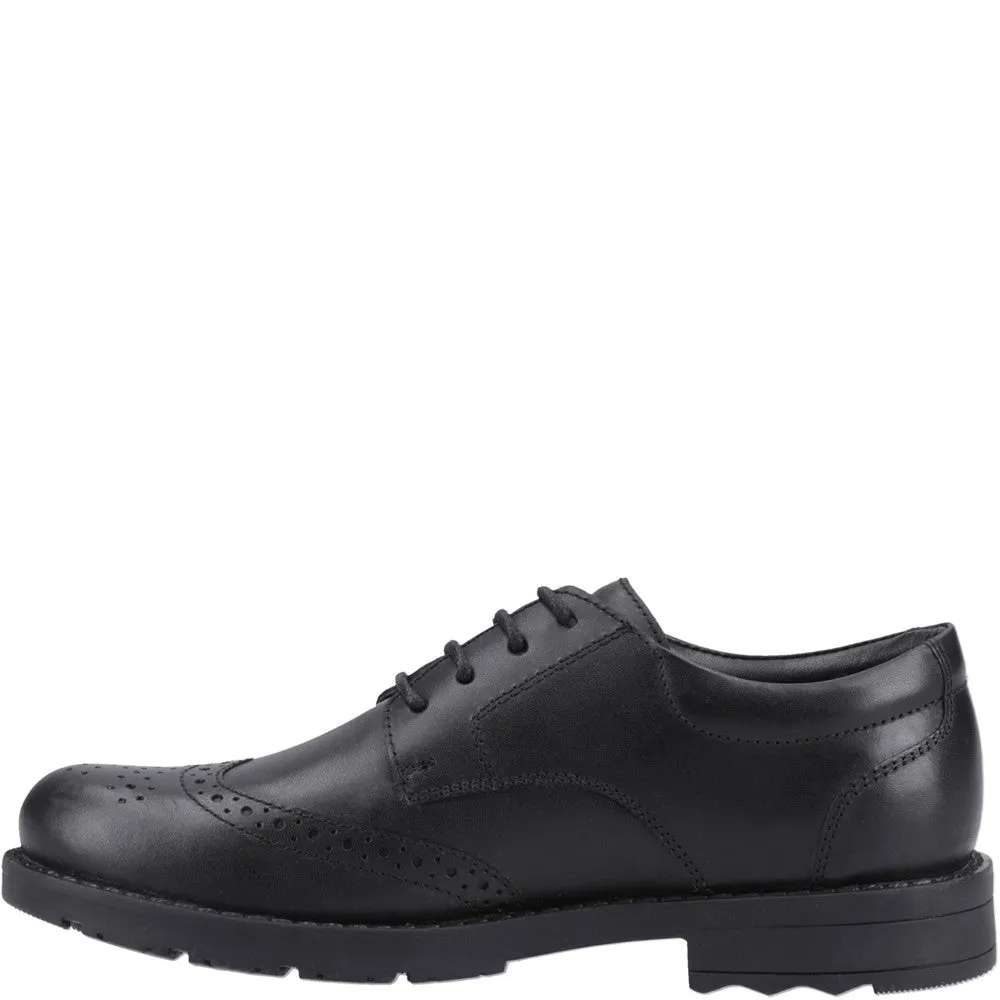 Black Brian Senior School Shoes