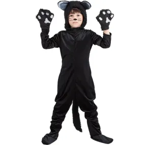 Black Cat Animal Onesie Pajamas Kid Costumes