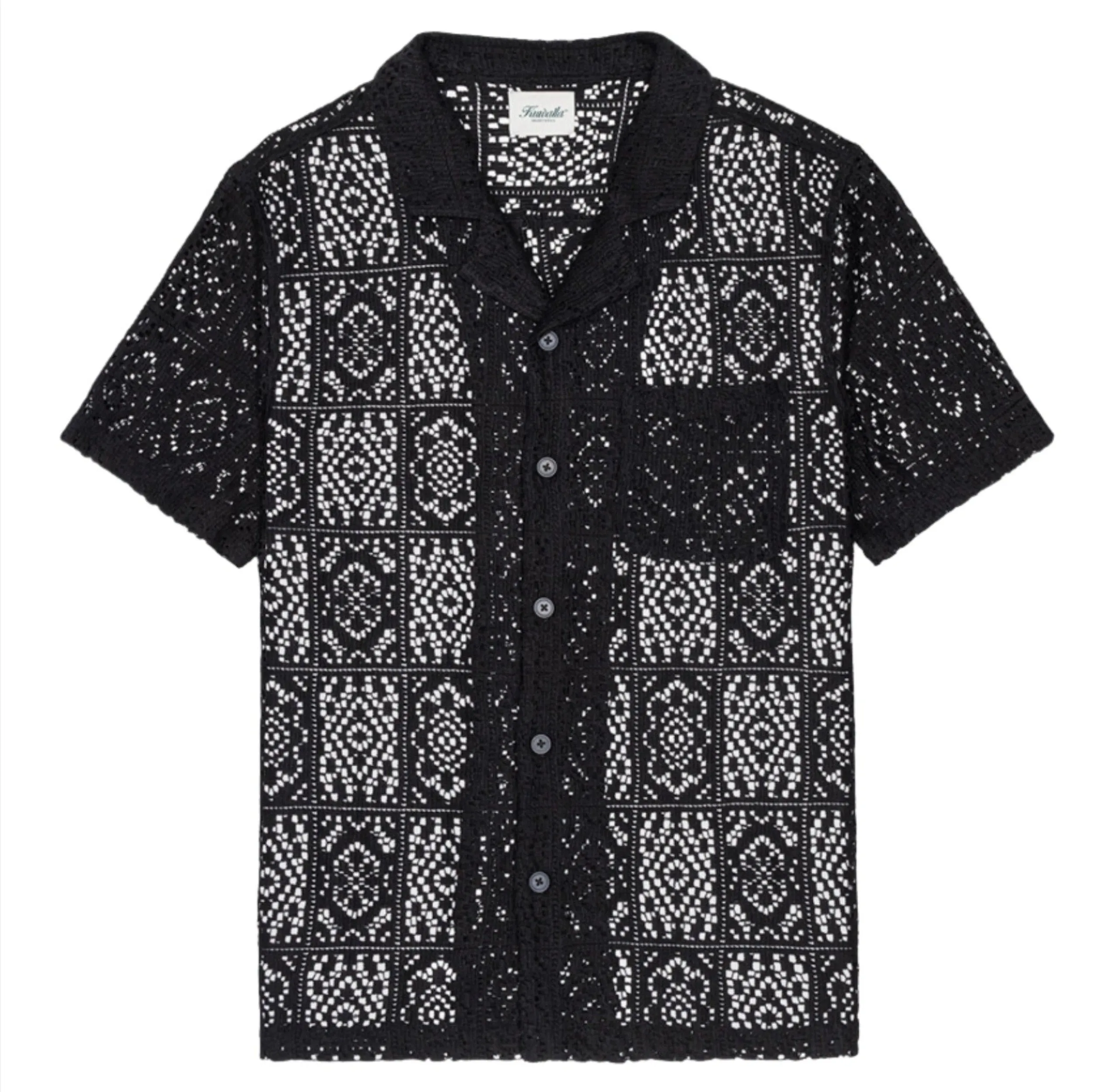 Black Crochet Yacht Shirt