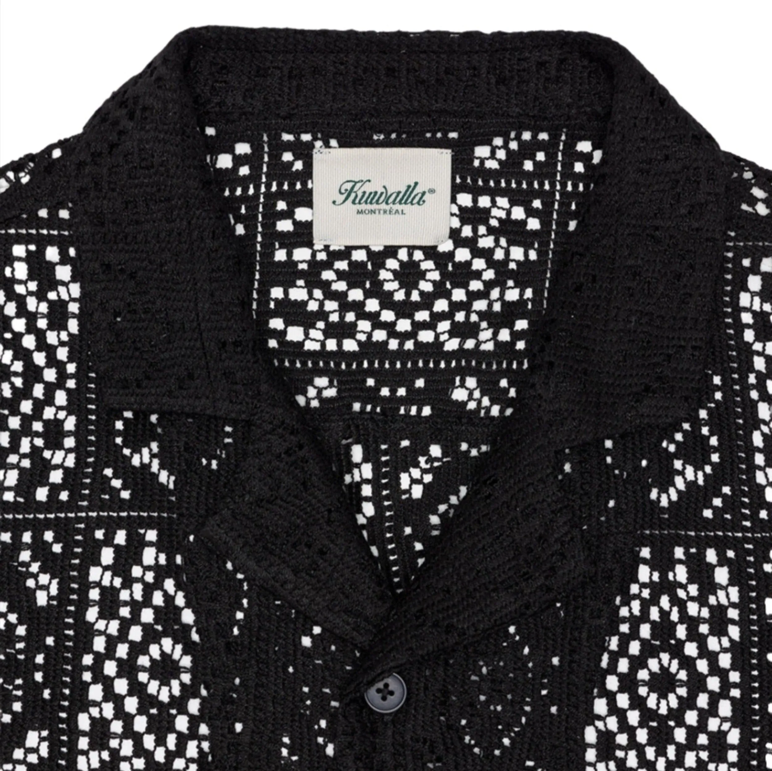 Black Crochet Yacht Shirt