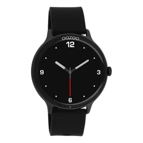 Black OOZOO smartwatch with black rubber strap - Q00134