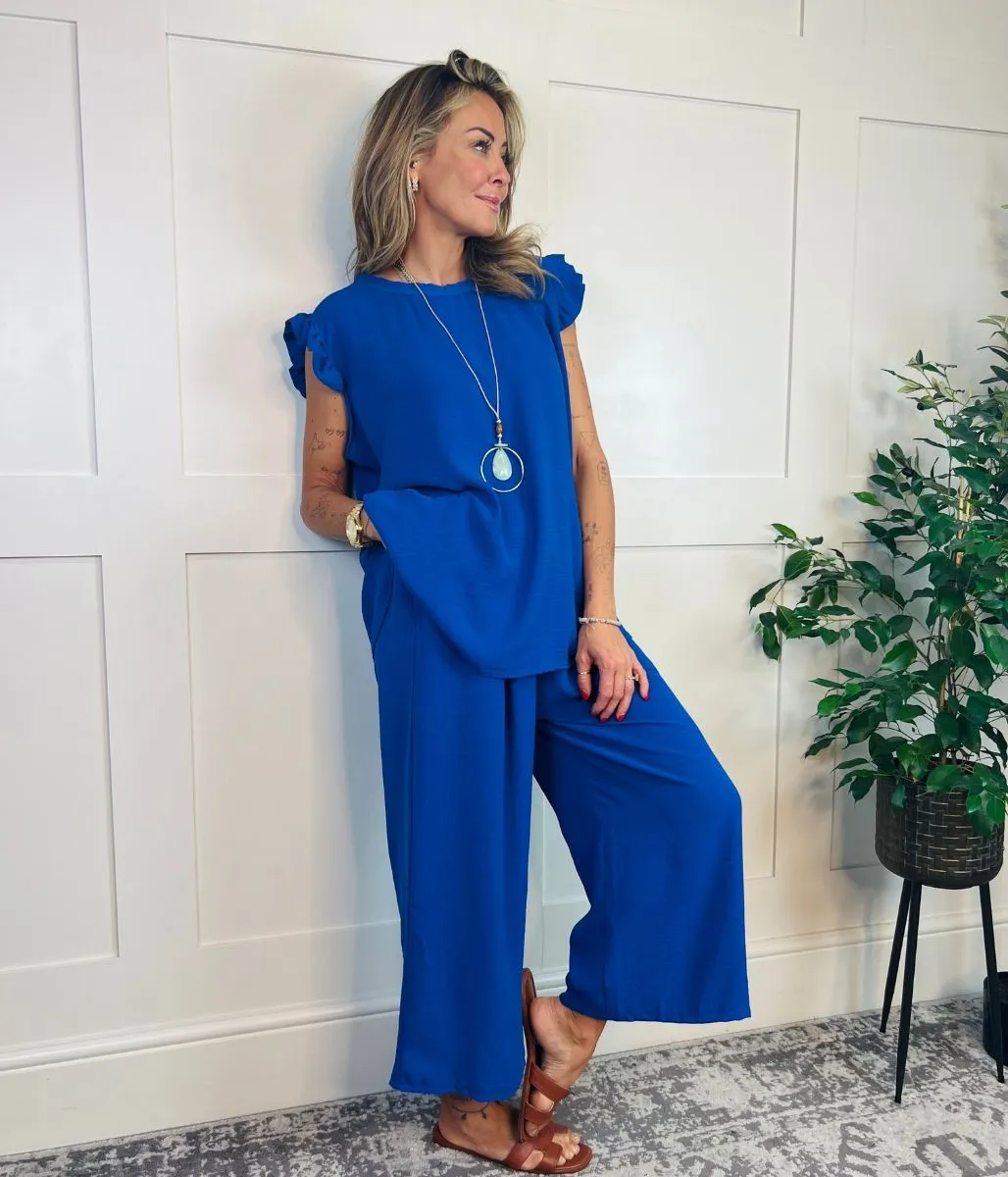 Blue Necklace Co Ord Set