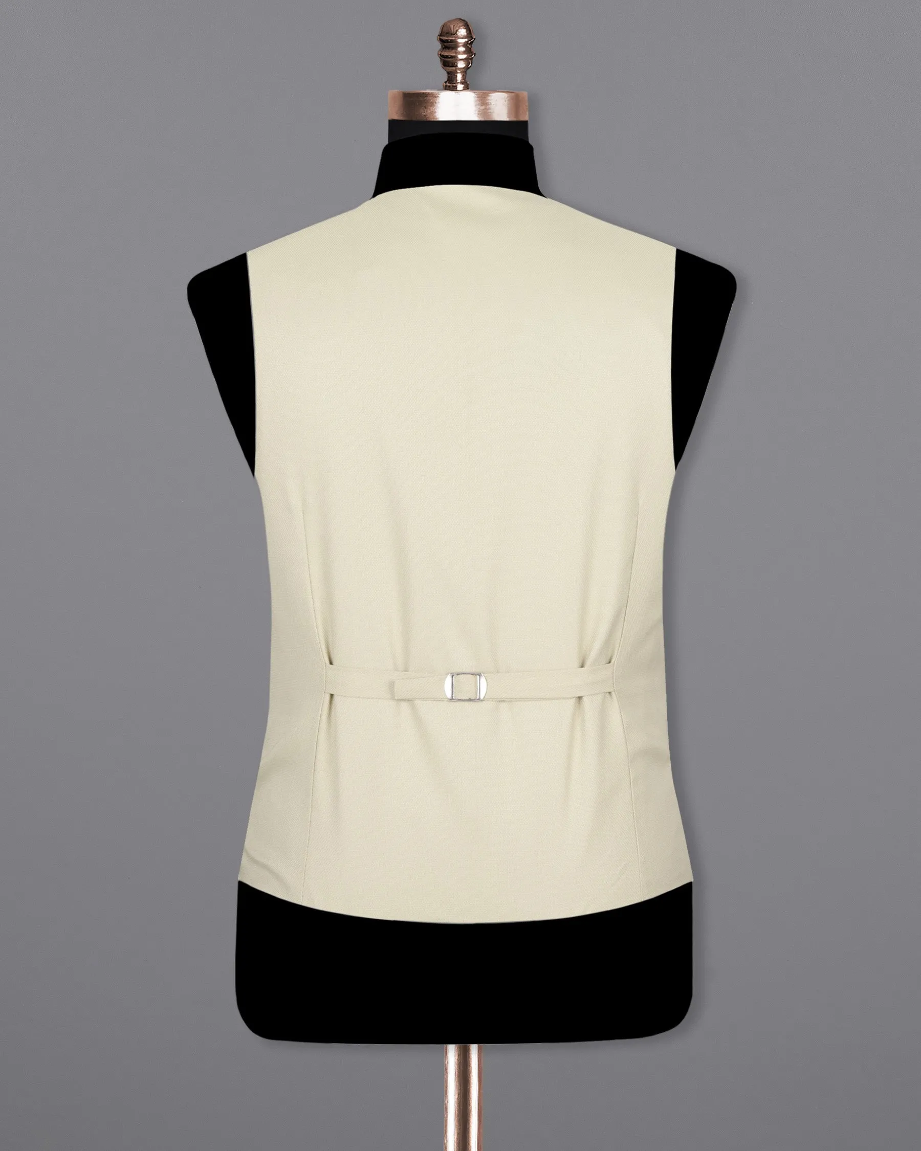 Bone Green Wool rich Waistcoat