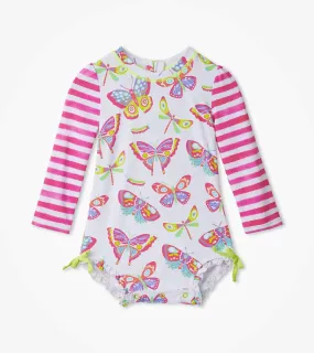 Botanical Butterflies Baby Rashguard Swimsuit | Hatley