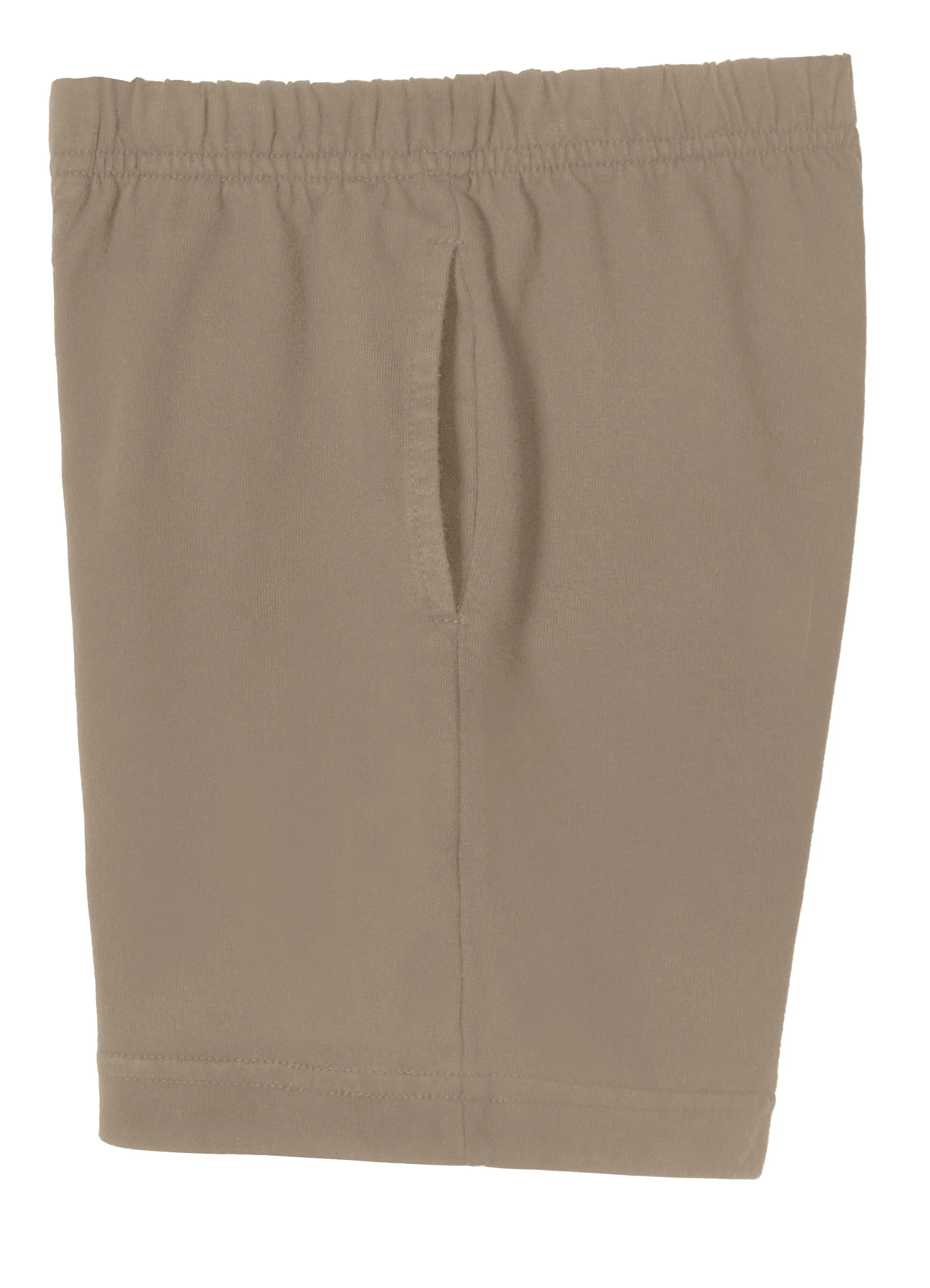 Boys Soft Cotton UPF 50  Above-Knee Side Pocket Shorts | Dark Khaki