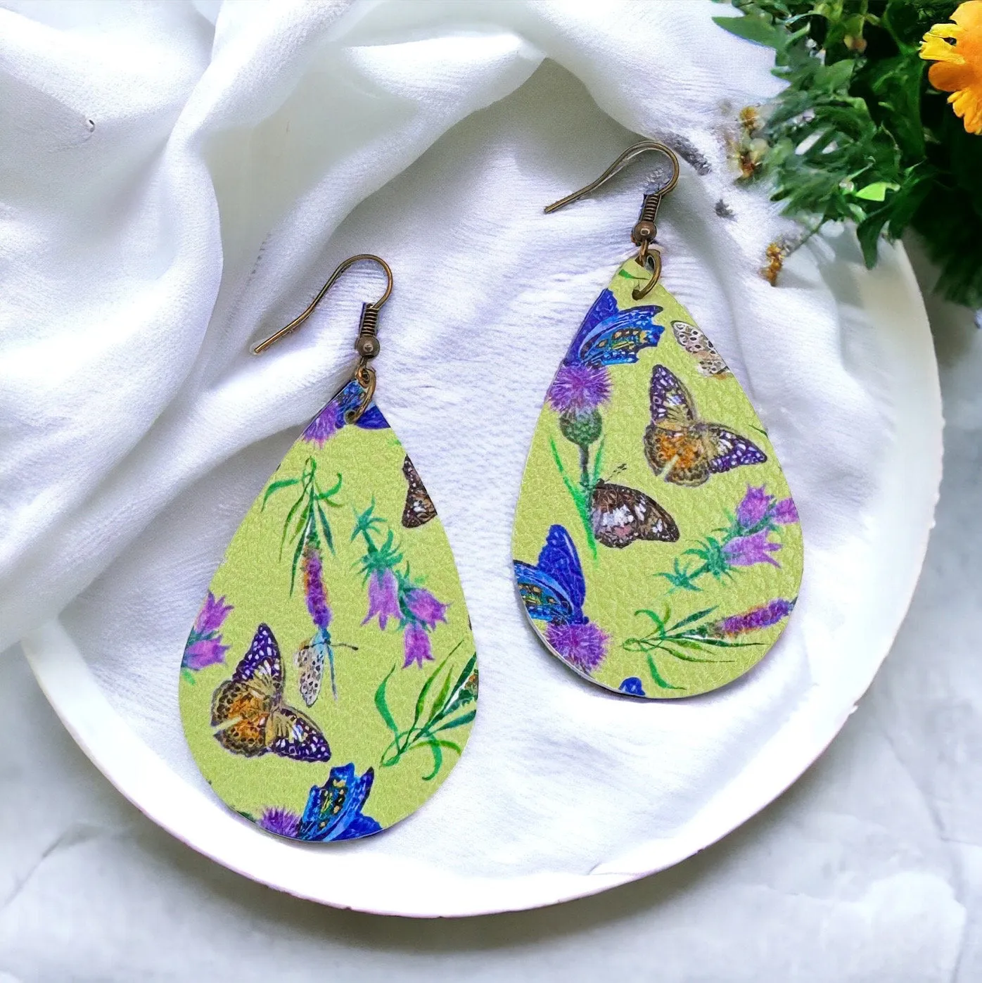 Butterfly Earrings - Easter Earrings, Handmade Earrings, Butterfly Jewelry, Butterfly Accessories, Floral Accessories, Easter Accessories