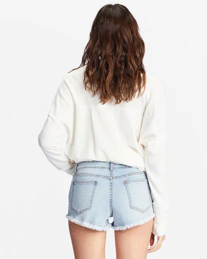 Buttoned Up Denim Shorts