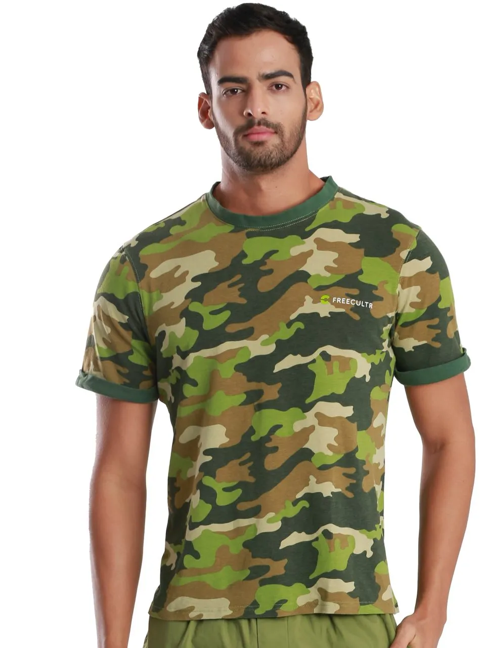 Camo Printed Organic Bamboo T-Shirt (Pack of 2)