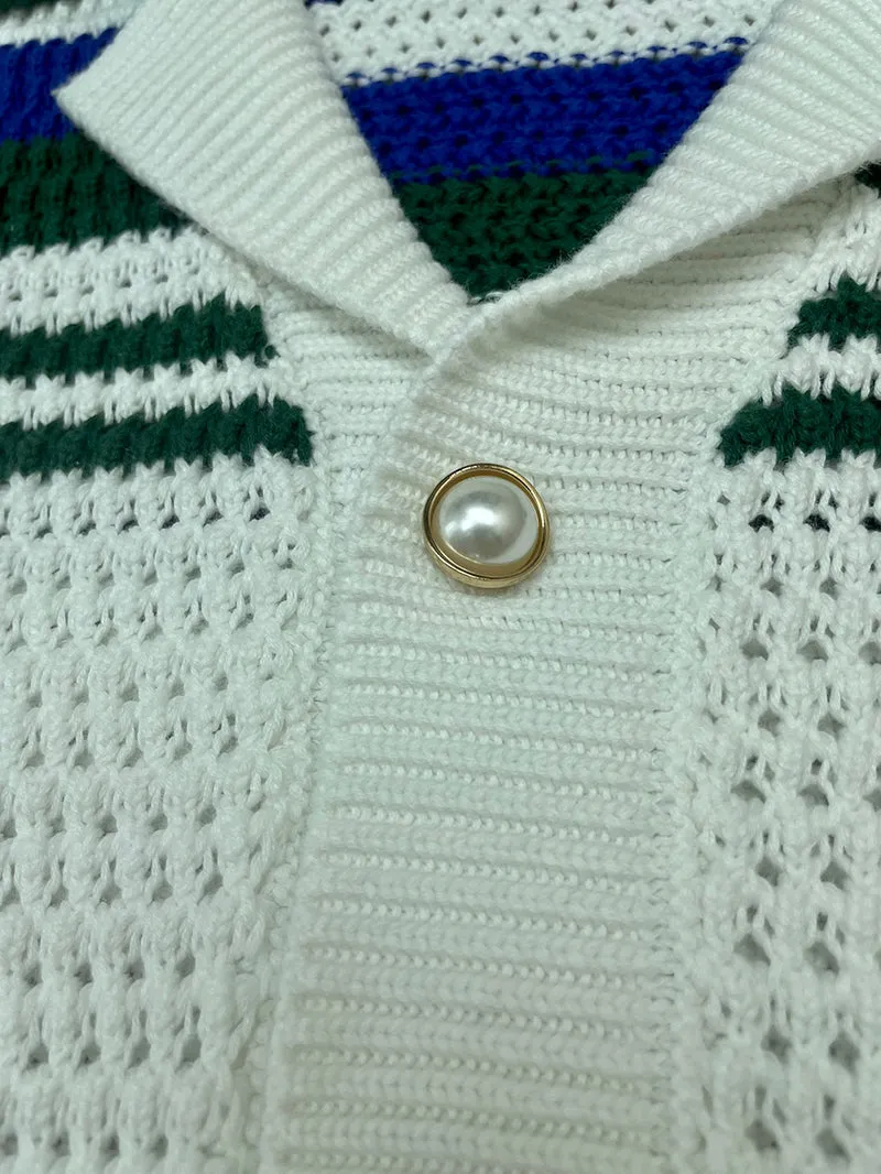 CASABLANCA Crochet Tennis Shirt