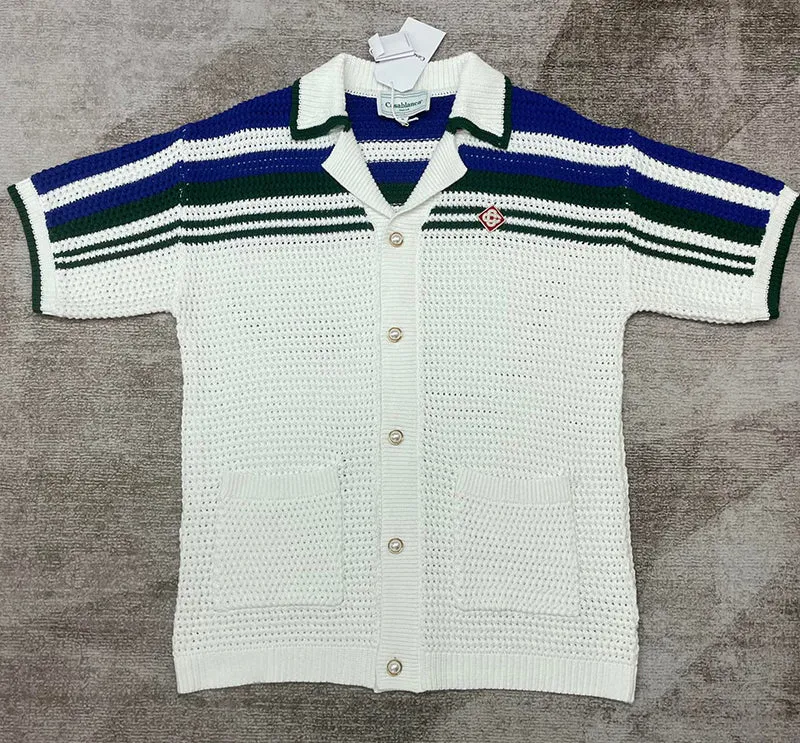 CASABLANCA Crochet Tennis Shirt