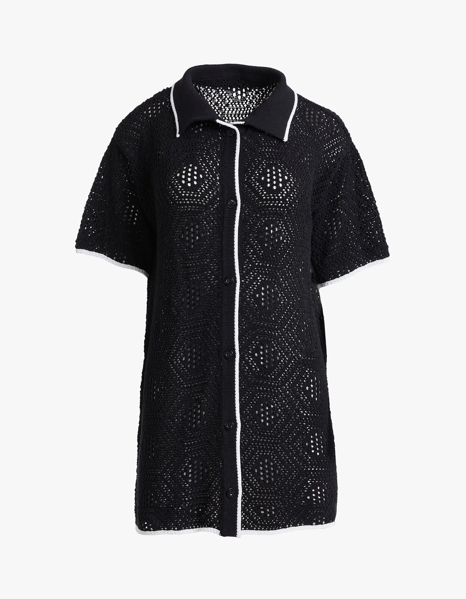 Casper Crochet Shirt - Black