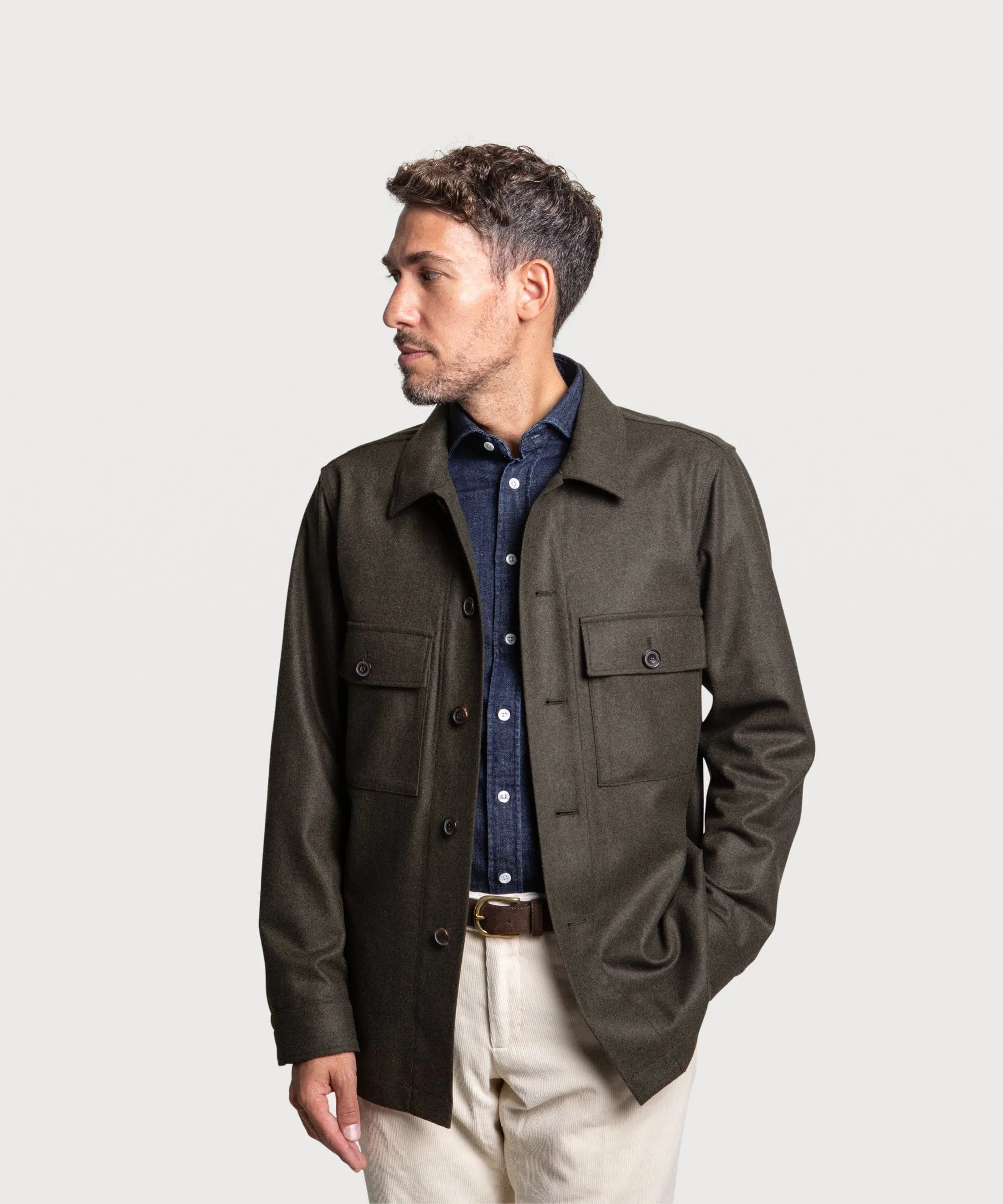 Casual Wool Overshirt