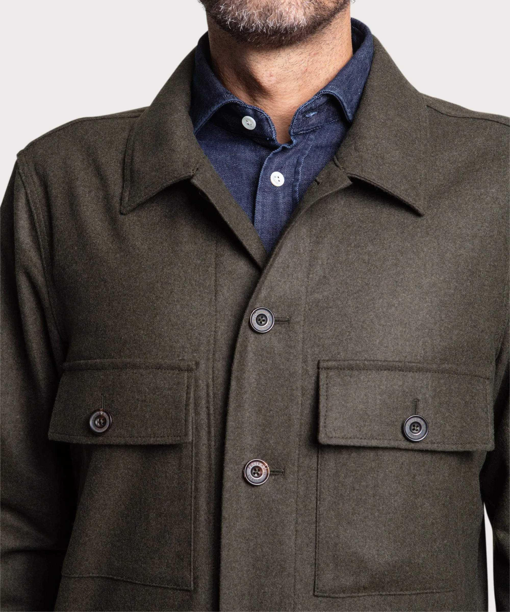 Casual Wool Overshirt