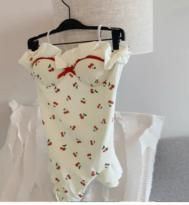 Cherry Ruffle Onesie