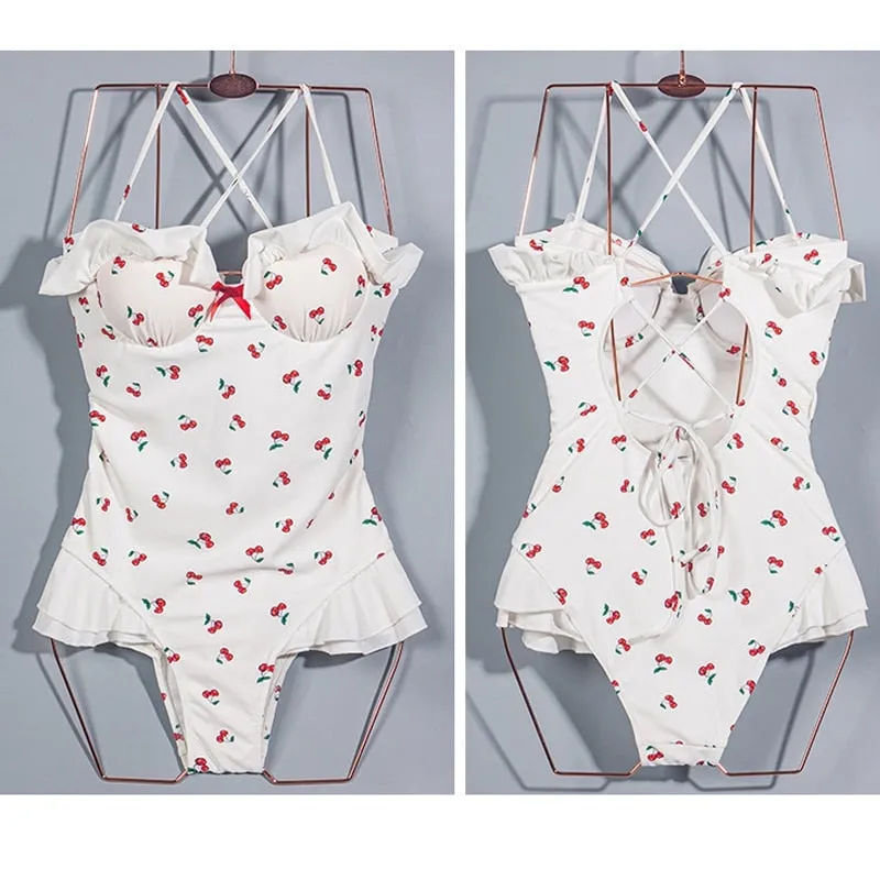 Cherry Ruffle Onesie