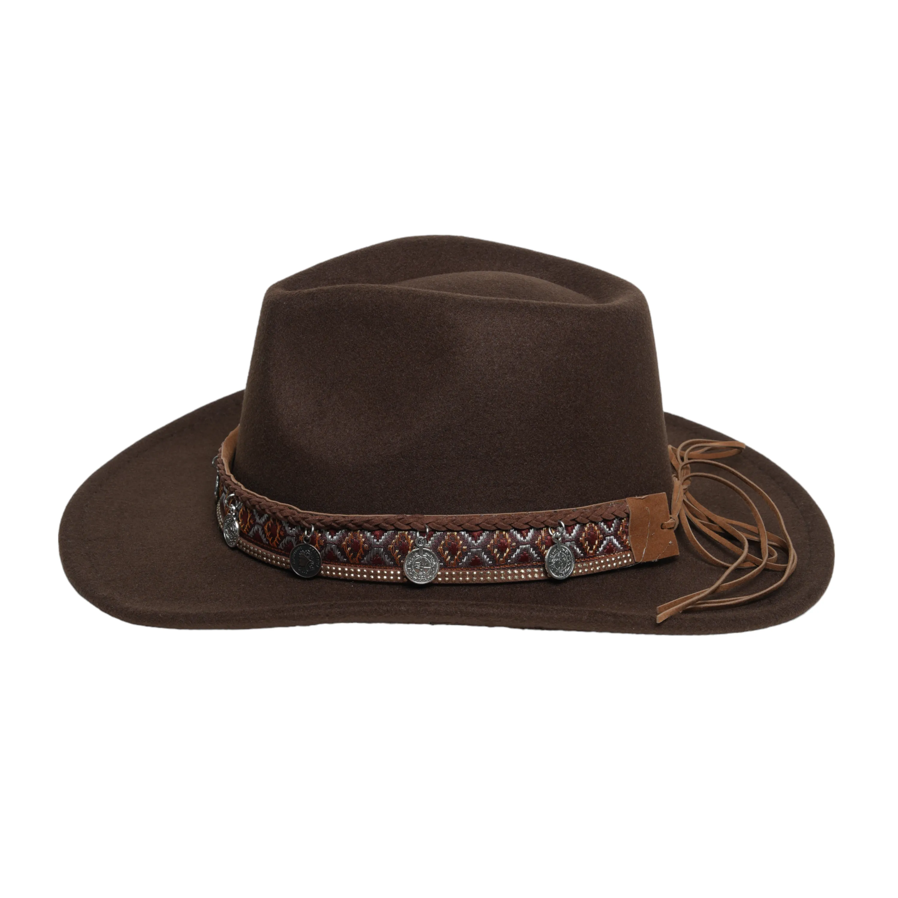 Chokore Cowboy Hat with Coin Belt (Coffee)